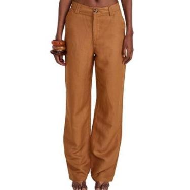 Imagem de Calça Colcci Jade Em Alfaiataria Marrom Feminina-Feminino