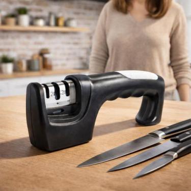 Imagem de Afiador Amolador De Faca 3 Em 1 Profissional Inox Portátil - XPERT