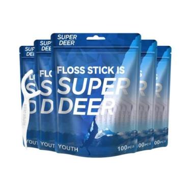 Imagem de Fio Dental Descartável De Linha Dupla De Alta Tensão Com Palito Para C