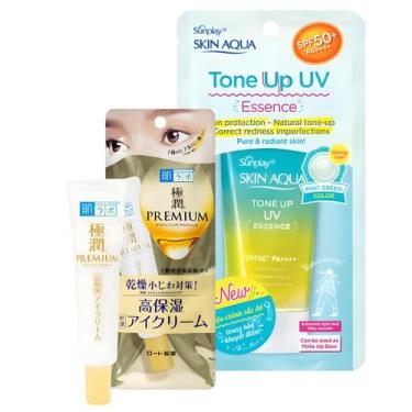 Imagem de Kit Eye Cream + Tone Up Mint Green FPS 50 - Hada Labo