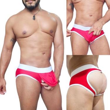 Imagem de Cueca Jockstraps Com Saqueira Externa (Várias Cores) - Moda, Vermelho 