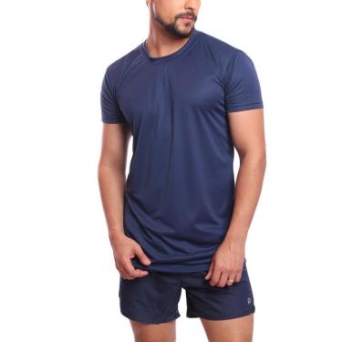 Imagem de Camiseta Masculina Dry Manga Curta Proteção UV Slim Fit Básica Academia Treino Fitness-Masculino