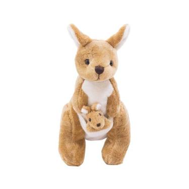 Imagem de Canguru Com Filhote 26cm Pelúcia - Fofy Toys