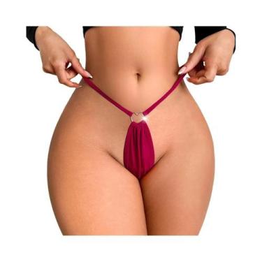 Imagem de Lingerie Íntima Feminina Sexy, Tipo Tanga, Com Cintura Baixa, Design R