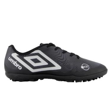 Imagem de Chuteira Society Umbro Orbit 34 Infantil - Preto e Cinza-Masculino