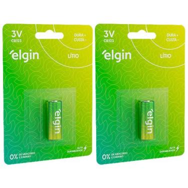 Imagem de Bateria Cr123 Pilha CR123 3v - 2 x Blister C/ 1 Unid - Elgin