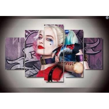 Imagem de quadro decorativo 5 telas Alerquina" - aero print