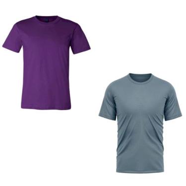 Imagem de Kit 2 Camisas Uv +50 Manga Curta Slim - C&C, Roxo, Grafite, G