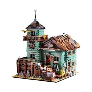 Imagem de Conjunto De Blocos De Montar Cabana Do Pescador Com 2618 Peças Para Ad