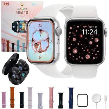Imagem de Smartwatch Feminino Masculino W10 Mini 8 Pulseiras Fone Sem Fio - 01Sm