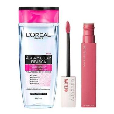 Imagem de L'Oréal Paris + Maybelline Kit - Água Micelar Bifásica + Batom Líquido Longa Duração Lover Kit-Feminino