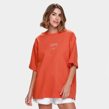 Imagem de Camiseta Colcci Casual Feminina, Laranja escuro, P