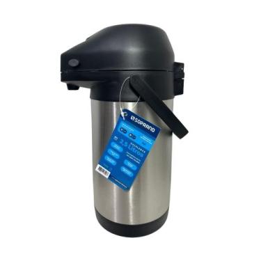 Imagem de Garrafa Termica Pressão Inox Soprano Excelence 2,5 Lt