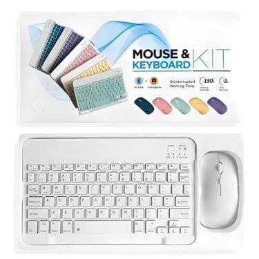 Imagem de Teclado Sem Fio ABNT 1 + Mouse Bluetooth  PT-BR com Ç  Compatível Wind