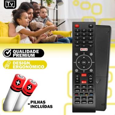 Imagem de Controle Remoto Compatível com Smart TV Semp GloboPlay YouTube Fácil d