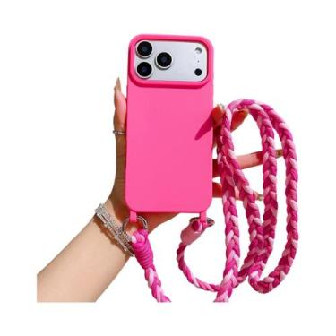 Imagem de Capa De Celular Artesanal Com Cordão Para iPhone 17 pro Max 16, Capa P
