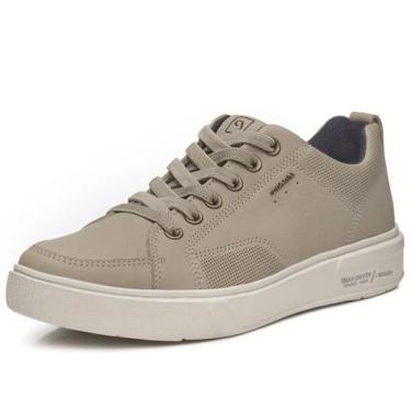Imagem de Sapatenis Masculino Levitech Couro Conforto Moderno Pegada, Jeans arei