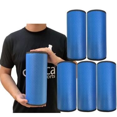 Imagem de Kit 5 Rolos Massagem Liberação Miofascial 30x12cm DF1076 Azul Royal Da