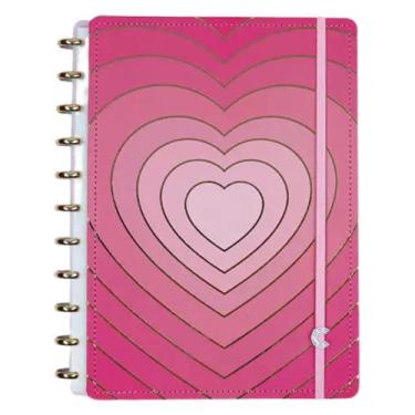 Imagem de Caderno Inteligente Grande Original Capa Golden Love 80 Folhas Tamanho