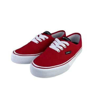 Imagem de Tênis Feminino Skate Comply Race Vermelho e Branco, Vermelho, 36