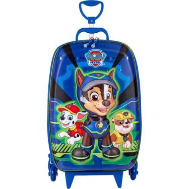 Imagem de Mochila Patrulha Canina Mala Escolar Infantil Maxtoy Com Rodinhas Cor 