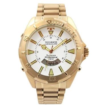 Imagem de Relógio TECHNOS Skydiver masculino dourado WT205FL/4B