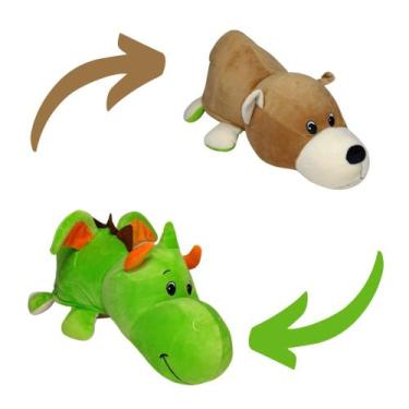 Imagem de Bicho de Pelúcia Flip 2 em 1 Reversível 39cm - Bene Casa Baby, Urso dr