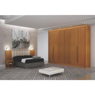 Imagem de Dormitorio Casal Ripado 2Pçs 6 Portas Mirage - Arbo Design
