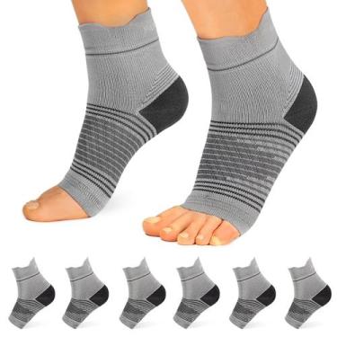 Imagem de Meias de compressão para pés PAPLUS para fascite plantar, 6 pares