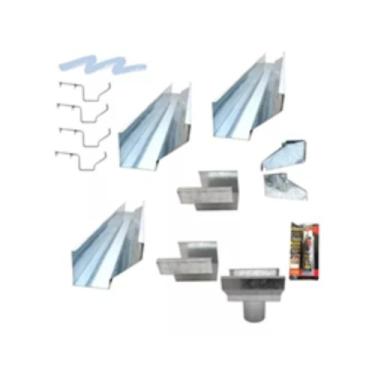 Imagem de Kit Calha Super Calha Beiral Galv 0,30x5m - Suporte Prolong