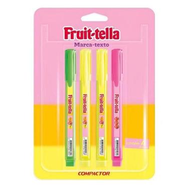 Imagem de Marca Texto Fruit-Tella com Cheirinho 4 Unidades - Compactor - Tendtud