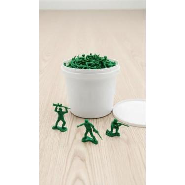 Imagem de Balde com 100 Soldadinhos de Plástico 5cm - Congratulations Store