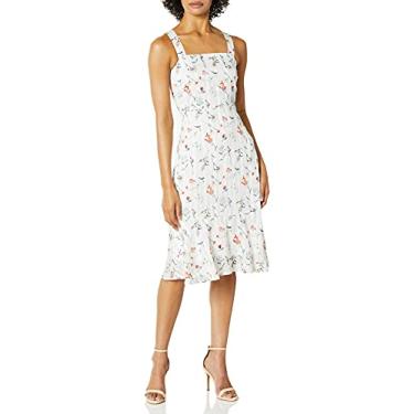 Imagem de Sam Edelman Vestido feminino sem mangas floral Dolby, Marfim Multi, 34