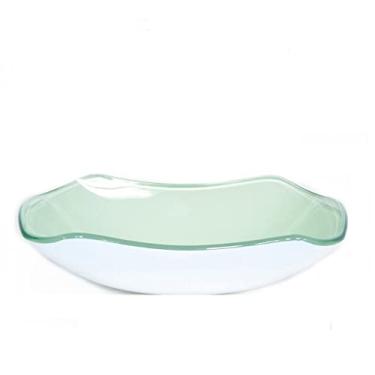 Imagem de CUBA DE VIDRO RETANGULAR ABAULADA 45CM BRANCA