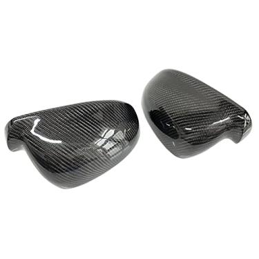Imagem de Tampas de cobertura de espelho lateral de fibra de carbono real para Volkswagen VW Golf Mk5 04-08 Gti Tdi R32 1:1 substituição OEM ajuste