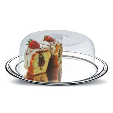 Imagem de Conjunto para Bolo Brinox Petúnia 1525132 Inox - 2 Peças