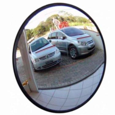 Imagem de Espelho Convexo 40Cm Com Borda De Borracha