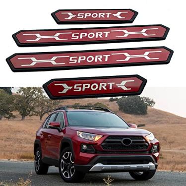 Imagem de GZBFTDH Proteção de Peitoril Soleira da Porta, para Toyota Rav4 2019-2022 Carro Acessórios, Aço Inoxidável Kick Plate Guard de Pedal de Limiar Protetor, Peças para Automóveis