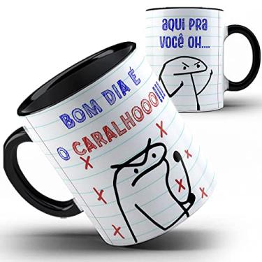 Imagem de Caneca preta Flork Bom dia é o caralho