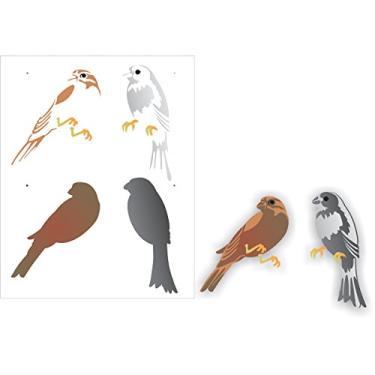 Imagem de Stencil de Acetato para Pintura OPA Simples 20 x 25 cm - 2189 Pássaros