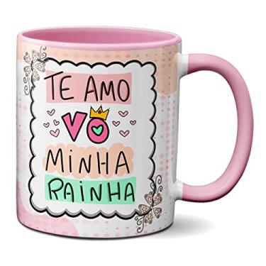 Imagem de Caneca Dia Dos Avós Presente Te Amo Vó Minha Rainha (Rosa)