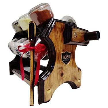 Imagem de Porta temperos Giratório 12 Potes e Colher 6 Diferentes Cores (Ibuína Mescla)