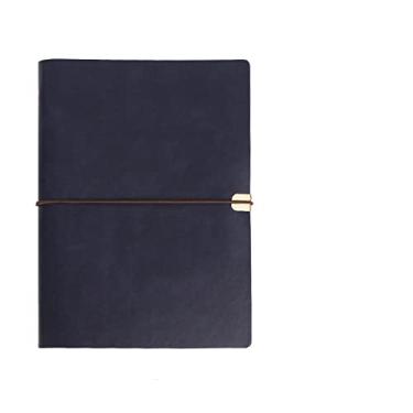 Imagem de A5 Caderno de Couro PU Multicolorido Pasta encadernada Agenda Planners Livro de Orçamento Escritório de Negócios Material Escolar Papelaria, F, 1 peça