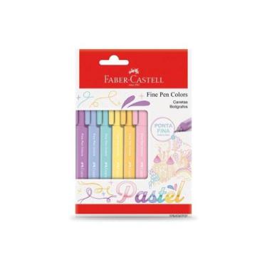 Imagem de Caneta Com Ponta Porosa Fine Pen Colors 6Cores Pastel - Faber-Castell