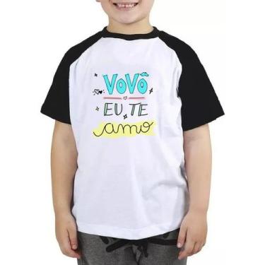 Imagem de Camiseta Infantil Vovô Eu Te Amo Azul Blusa Presente Camisa - Mago Das