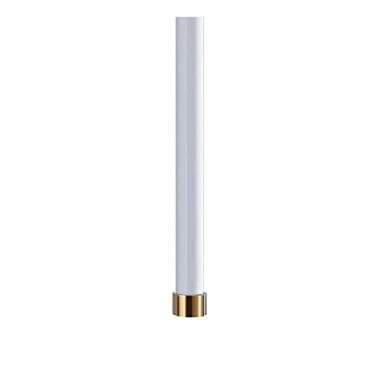 Imagem de 1pcs Tubo de chuveiro de extensão cinza para banheiro sistema chuveiro definir extensão banheiro chuveiro braço de aço inoxidável estender tubo de chuveiro, redondo, ouro branco