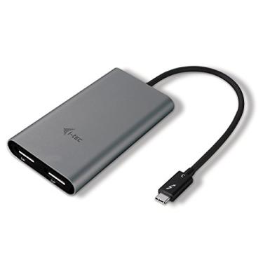 Imagem de i-tec Adaptador de vídeo Thunderbolt 3 para Dual DisplayPort suporta dispositivos 4K duplos para TB3: macOS, MacBook, Windows, Linux TB3 para monitor duplo, design de metal, divisor G-Sync/Freesync USB C DisplayPort