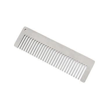 Imagem de Pente portátil de liga de titânio super leve durável pente de titânio, ferramenta pequena adequada para uso externo pingente de chaveiro