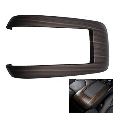 Imagem de Xodouhi Capa de caixa de apoio de braço de carro estilo madeira pêssego caixa de console central de apoio de braço painel proteger decorar capas acessórios automotivos para Toyota Highlander 2020 2021 2022