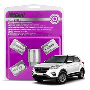 Imagem de Parafuso Antifurto Mcgard original Kit de Roda c/porca chave segredo importado contra roubo e remoção resistente cromado homologado montadoras (24195)